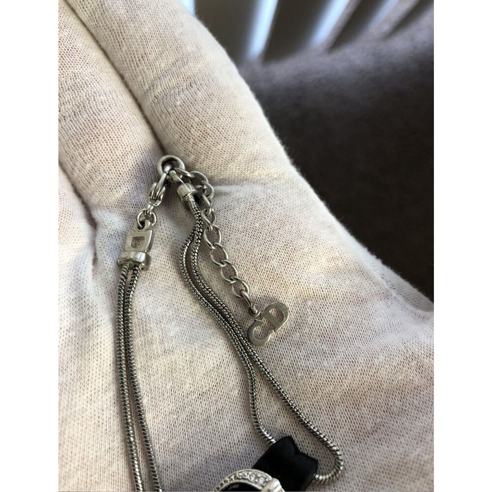 Dior encrusted D buckle bracelet - Picture 3 of 4